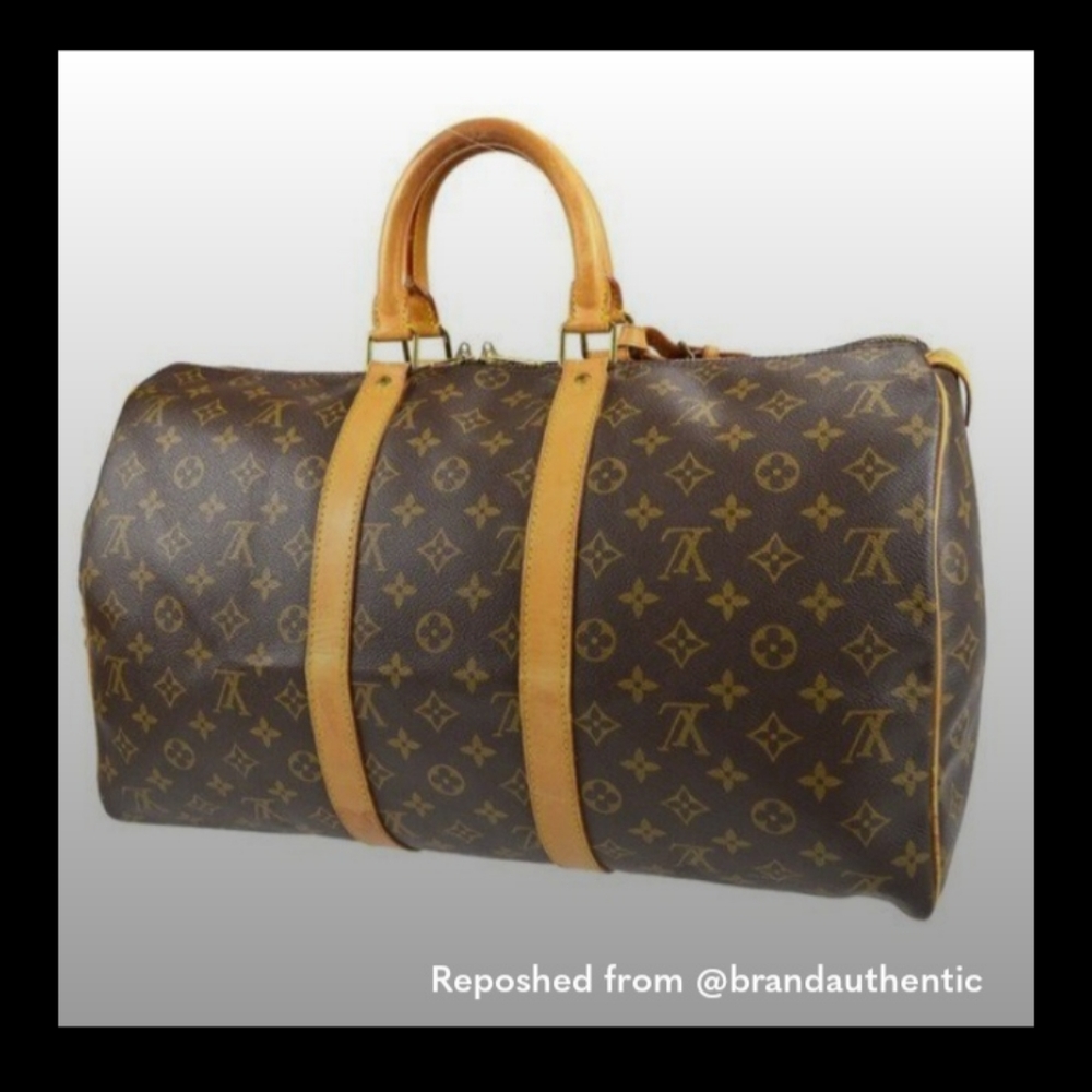 206340NN V Authentic Louis Vuitton Travel Bag Keepall 45 Monogram
